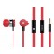 CELEBRAT earphones με μικρόφωνο D1, 3.5mm, Φ10mm, 1.2m flat, κόκκινα