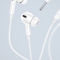 USAMS earphones με μικρόφωνο EP-41, 3.5mm σύνδεση, Φ10mm, 1.2m, λευκά