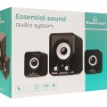 POWERTECH ηχεία Essential sound PT-843, 2.1, 5W  2x 3W, 3.5mm, μαύρα