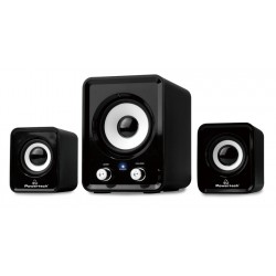 POWERTECH ηχεία Essential sound PT-843, 2.1, 5W  2x 3W, 3.5mm, μαύρα