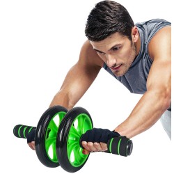 Ρόδα κοιλιακών AB Wheel GYM-0001, μαύρο-πράσινο