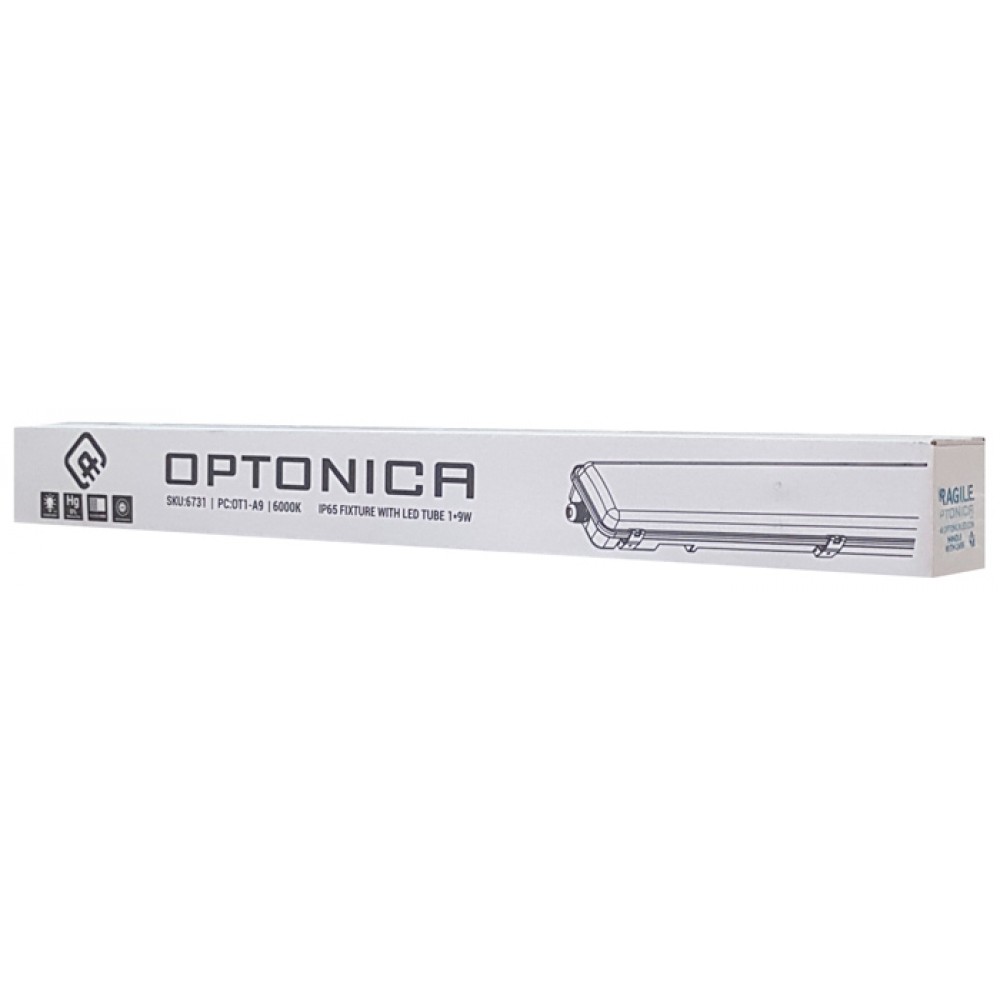 OPTONICA LED φωτιστικό Tube T8 6731, 9W, 6000K, IP65, 800LM, 68cm