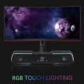 POWERTECH gaming soundbar PT-974, 10W RMS, Bluetooth, 3.5mm, RGB, μαύρο