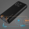 SILICON POWER power bank QS15, 20000mAh, 2x USB & USB Type-C, 3A, μαύρο