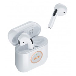 YISON earphones με θήκη φόρτισης T8, True Wireless, Φ13mm, λευκά