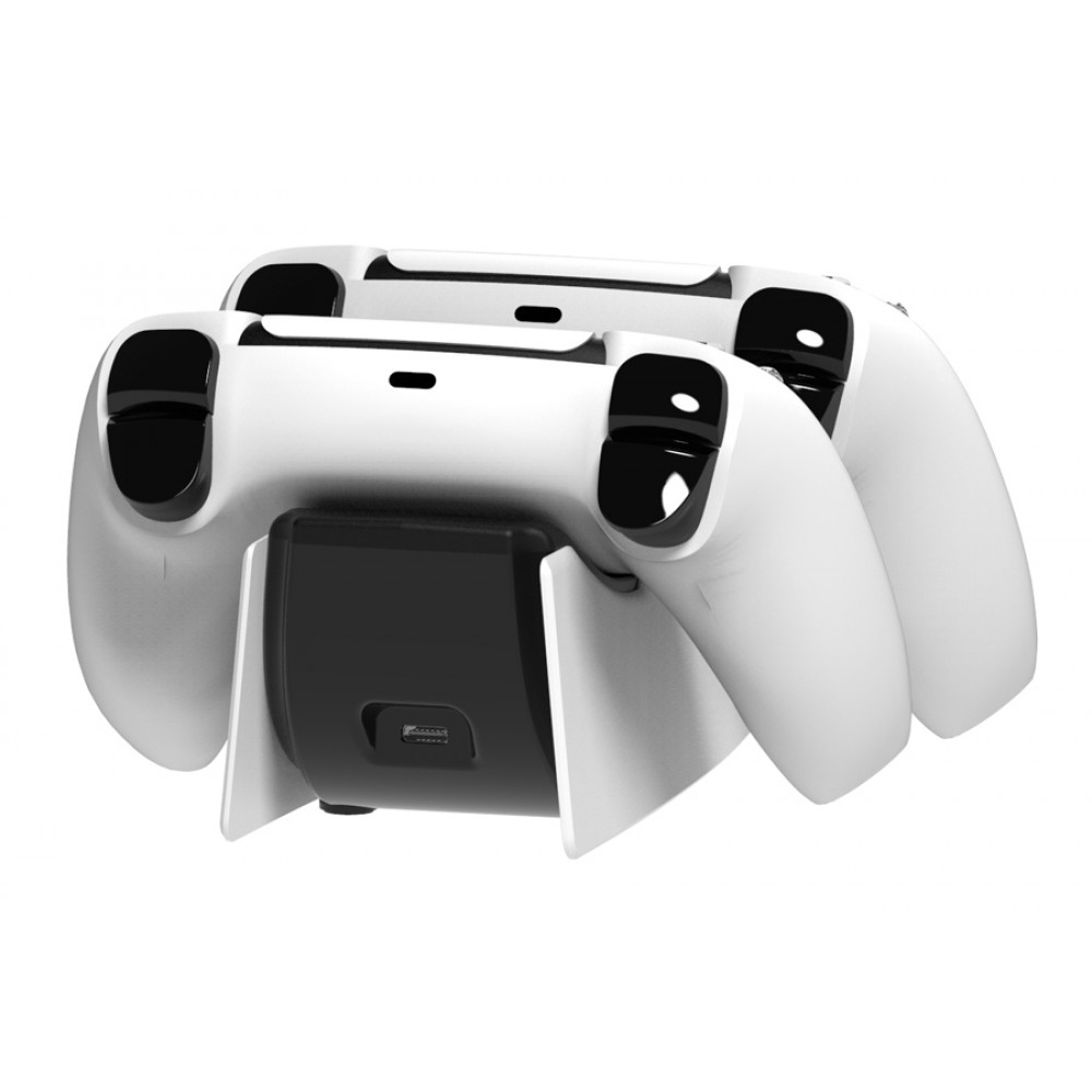 ROAR βάση φόρτισης gamepad RR-0020 για 2x PS5 DualSense, λευκή