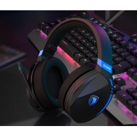 SADES gaming headset Warden I, wireless & wired. multiplatform BT, μαύρο