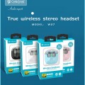 CELEBRAT earphones με θήκη φόρτισης TWS-W27, True Wireless, Φ13mm, μπλε