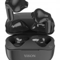 YISON earphones με θήκη φόρτισης TWS-T6, True Wireless, Φ13mm, μαύρα