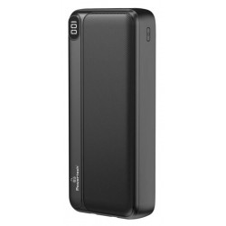 POWERTECH power bank με καλώδια και οθόνη PT-1064 20000mAh, 22.5W, μαύρο