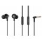 CELEBRAT earphones με μικρόφωνο G21, 3.5mm σύνδεση, Φ12mm, 1.2m, μαύρα