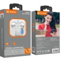 YISON earphones με μικρόφωνο X7, Lightning σύνδεση, Φ14mm, 1.2m, λευκά