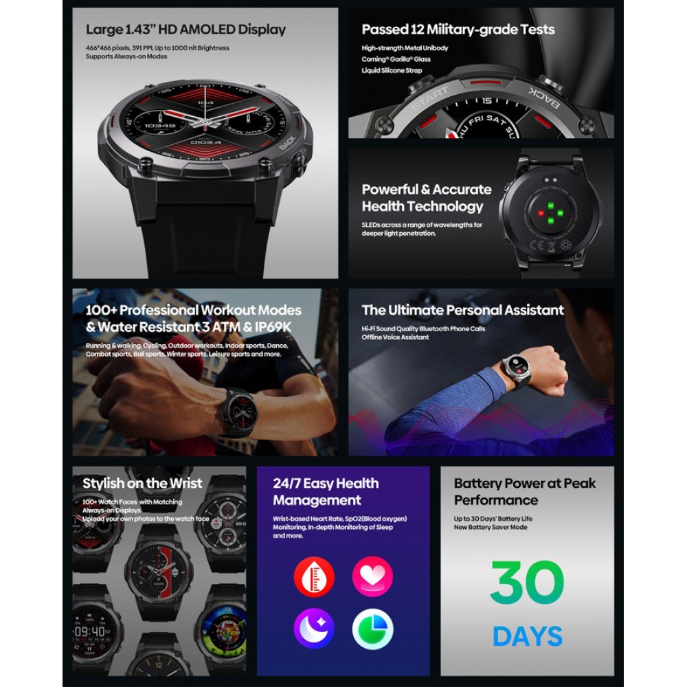 ZEBLAZE smartwatch Vibe 7 Pro, 1.43