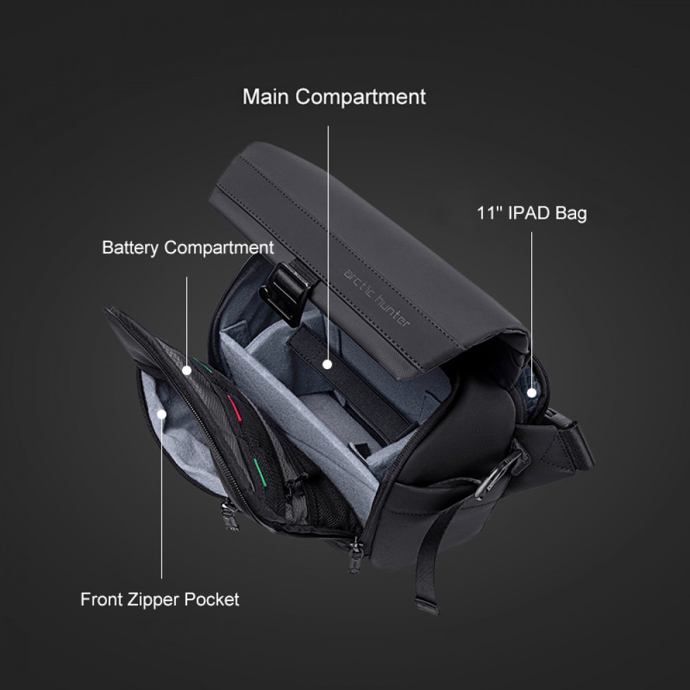 ARCTIC HUNTER τσάντα ώμου K00576 για φωτογραφική μηχανή, 9L, μαύρη