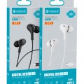 CELEBRAT earphones με μικρόφωνο D13, USB-C σύνδεση, Φ10mm, 1.2m, μαύρα