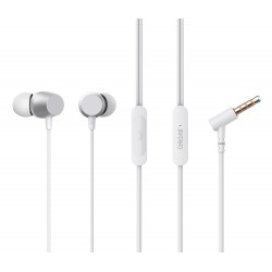 CELEBRAT earphones με μικρόφωνο D10, 3.5mm σύνδεση, Φ10mm, 1.2m, λευκά