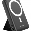 POWERTECH power bank PT-1136, 10000mAh, magnetic wireless, 22.5W, μαύρο