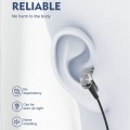 LDNIO earphones με μικρόφωνο HP08, 3.5mm σύνδεση, Φ13mm, 1.2m, γκρι