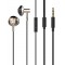 LDNIO earphones με μικρόφωνο HP09, 3.5mm σύνδεση, Φ13mm, 1.2m, ροζ χρυσό