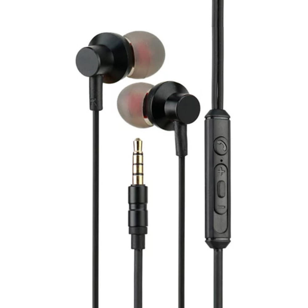 LDNIO earphones με μικρόφωνο HP06, 3.5mm σύνδεση, Φ10mm, 1.2m, μαύρα