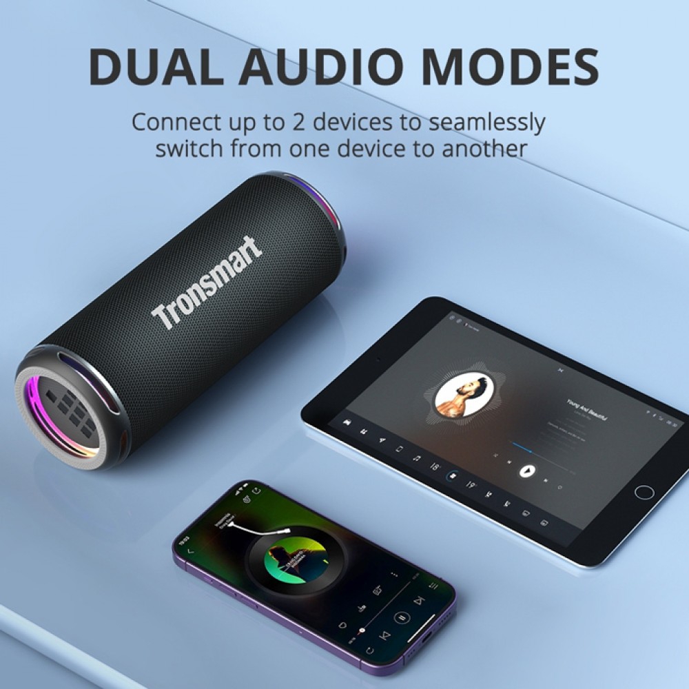 TRONSMART φορητό ηχείο T7 Lite, 24W, Bluetooth, 4000mAh, IPX7, μαύρο