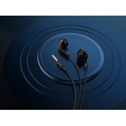 CELEBRAT earphones με μικρόφωνο G27, 3.5mm σύνδεση, Φ14mm, 1.2m, μαύρα