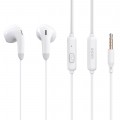 CELEBRAT earphones με μικρόφωνο G27, 3.5mm σύνδεση, Φ14mm, 1.2m, λευκά