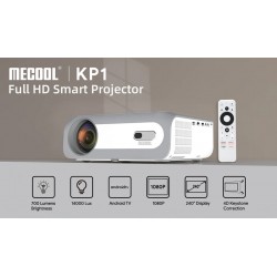 MECOOL smart βιντεοπροβολέας KP1 με TV Stick, 1080p, 700 ANSI, λευκός