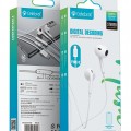 CELEBRAT earphones με μικρόφωνο E400, USB-C σύνδεση, Φ14mm, 1.2m, λευκά