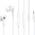 CELEBRAT earphones με μικρόφωνο E300, USB-C σύνδεση, Φ10mm, 1.2m, λευκά