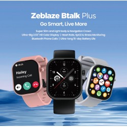 ZEBLAZE smartwatch Btalk Plus, heart rate, 2.03" IPS, IP68, μαύρο