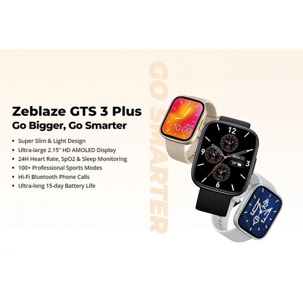 ZEBLAZE smartwatch GTS 3 Plus, heart rate, 2.15