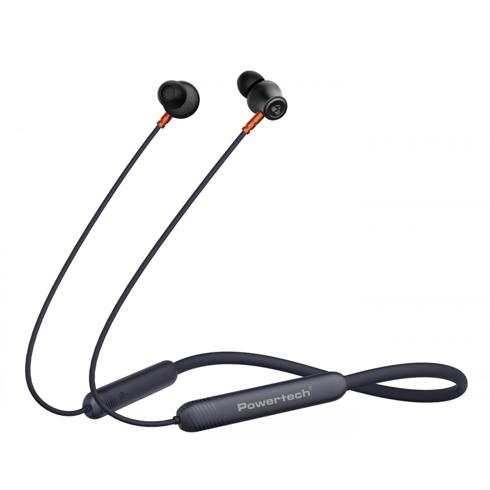 POWERTECH earphones PT-1228 με μαγνήτη, Bluetooth ENC 10mm 180mAh, μαύρα