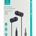 USAMS earphones με μικρόφωνο EP-46, 3.5mm σύνδεση, Φ6mm, 1.2m, μαύρα