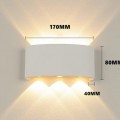 POWERTECH LED φωτιστικό τοίχου HLL-0160, 6W, 4000K, 480lm, IP65, λευκό