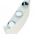 POWERTECH LED φωτιστικό τοίχου HLL-0160, 6W, 4000K, 480lm, IP65, λευκό