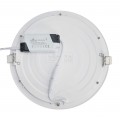 POWERTECH LED panel PT-1270 χωνευτό, 18W, Φ22cm, 4000K, 1440lm, λευκό