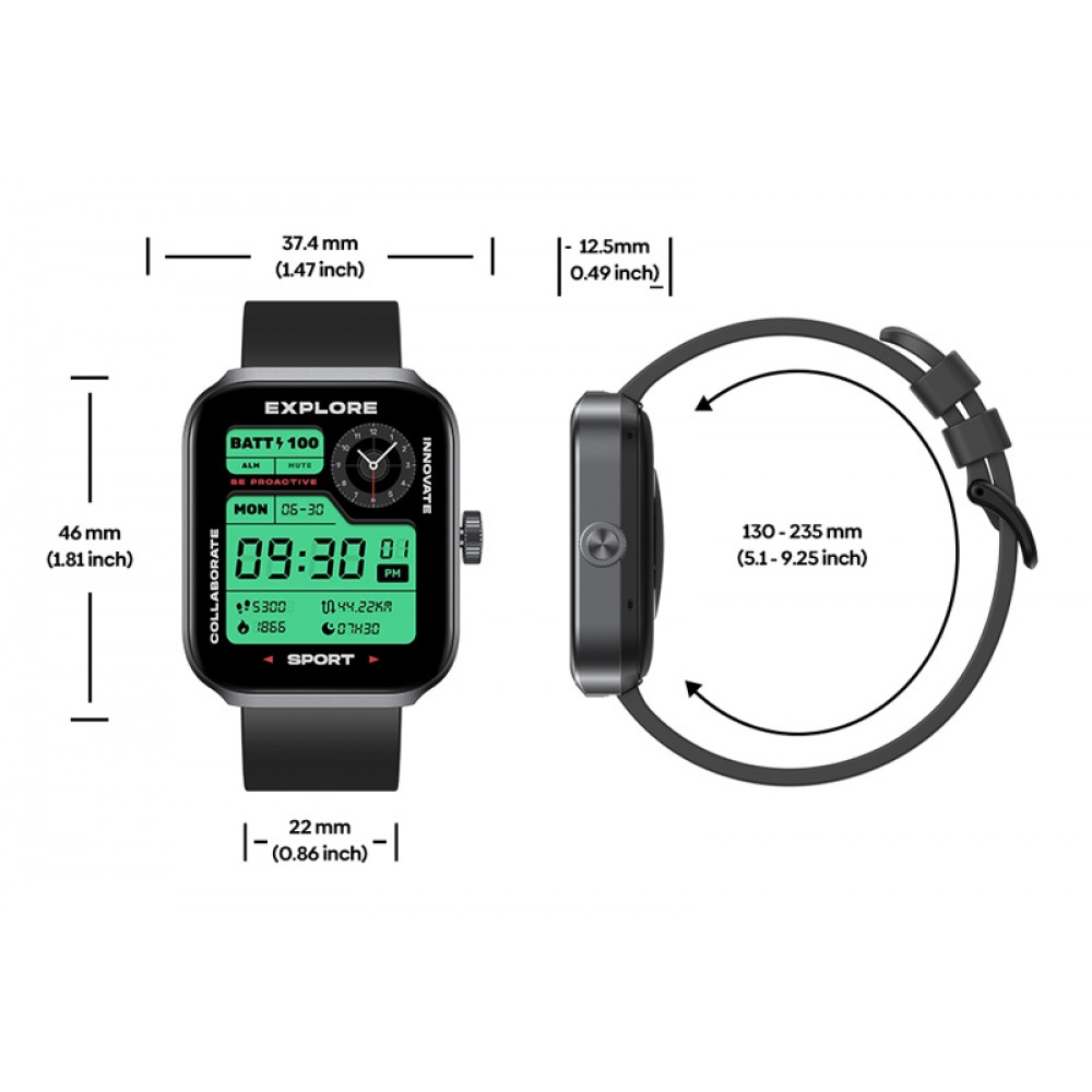 ZEBLAZE smartwatch Beyond 3 Plus, heart rate, 1.78