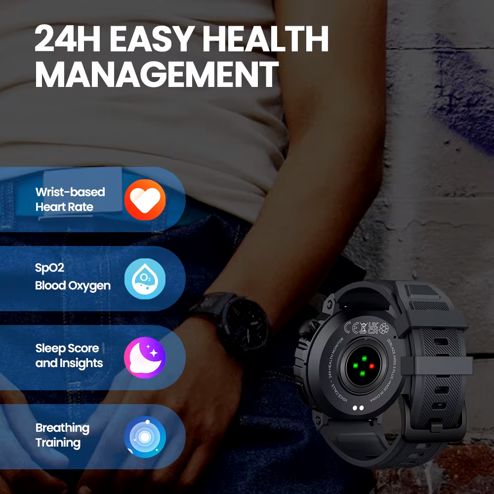 ZEBLAZE smartwatch Ares 3 Plus, heart rate, 1.43