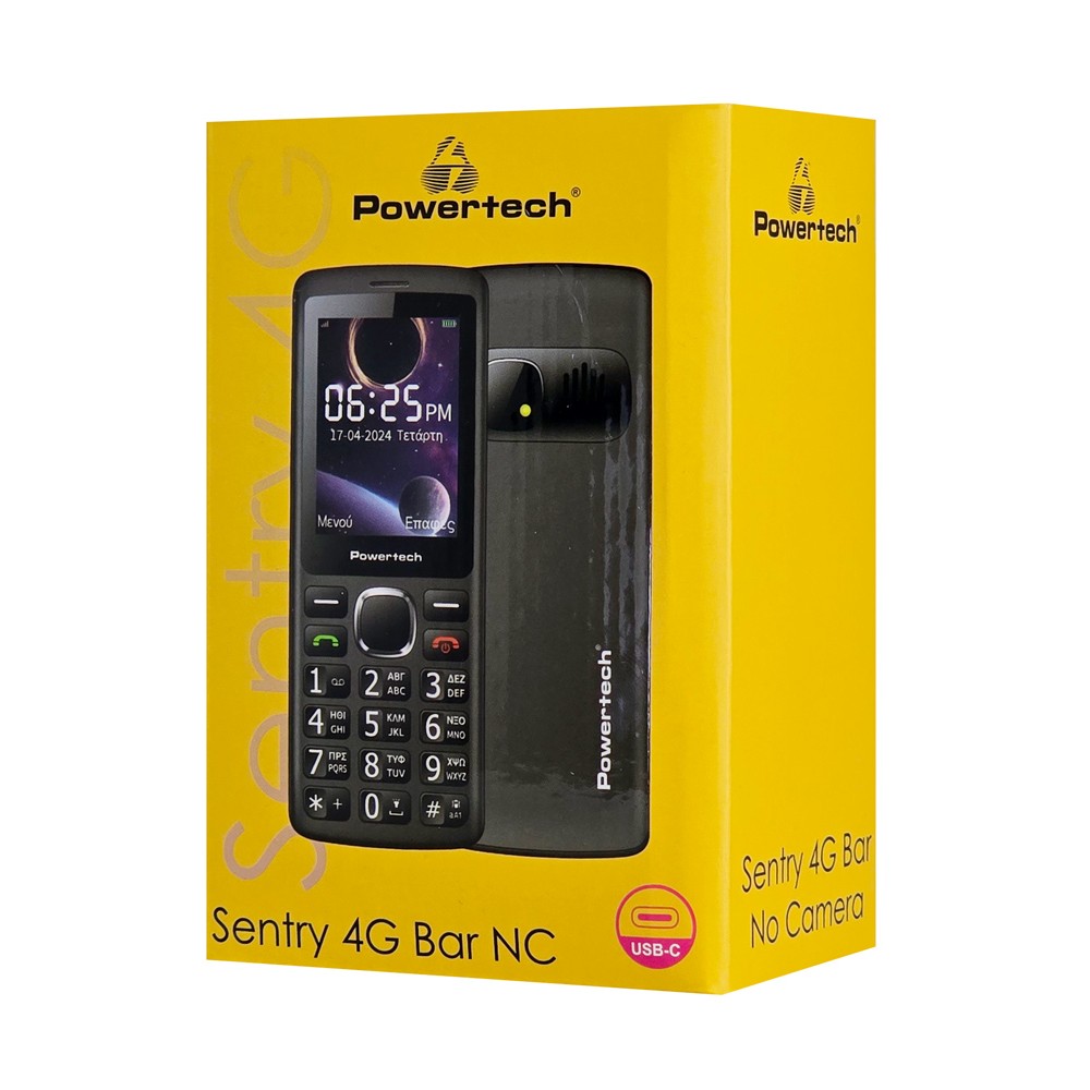 POWERTECH κινητό τηλέφωνο Sentry 4G Bar NC, 2.4