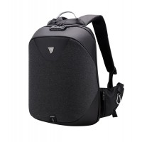 ARCTIC HUNTER τσάντα πλάτης B00208 με θήκη laptop 15.6", λουκέτο TSA, 24L, μαύρη