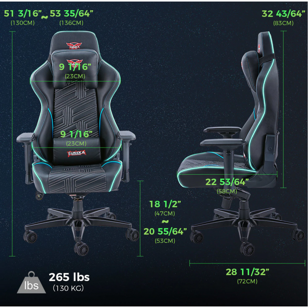 Gaming Καρέκλα - Eureka Ergonomic® ERK-YYK-GC-03