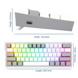 Gaming πληκτρολόγιο - Redragon K616-RGB Fizz Pro (White/Grey)