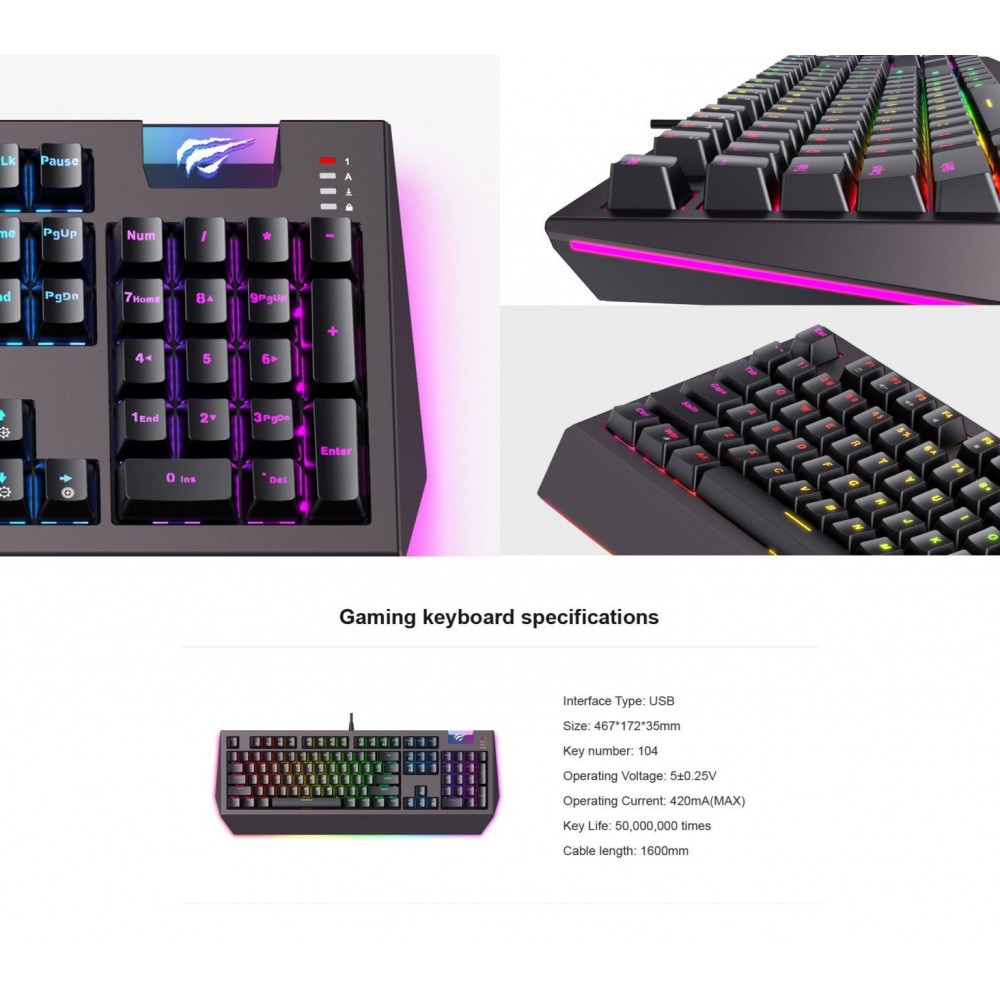 Gaming πληκτρολόγιο - Havit KB872L