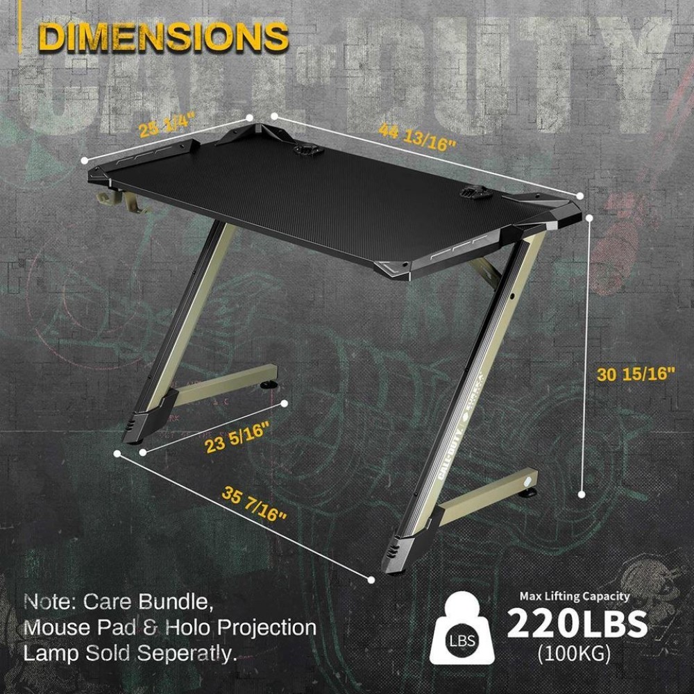 Gaming Γραφείο - Eureka Ergonomic® COD-002-GB-US 112x63.5x76cm