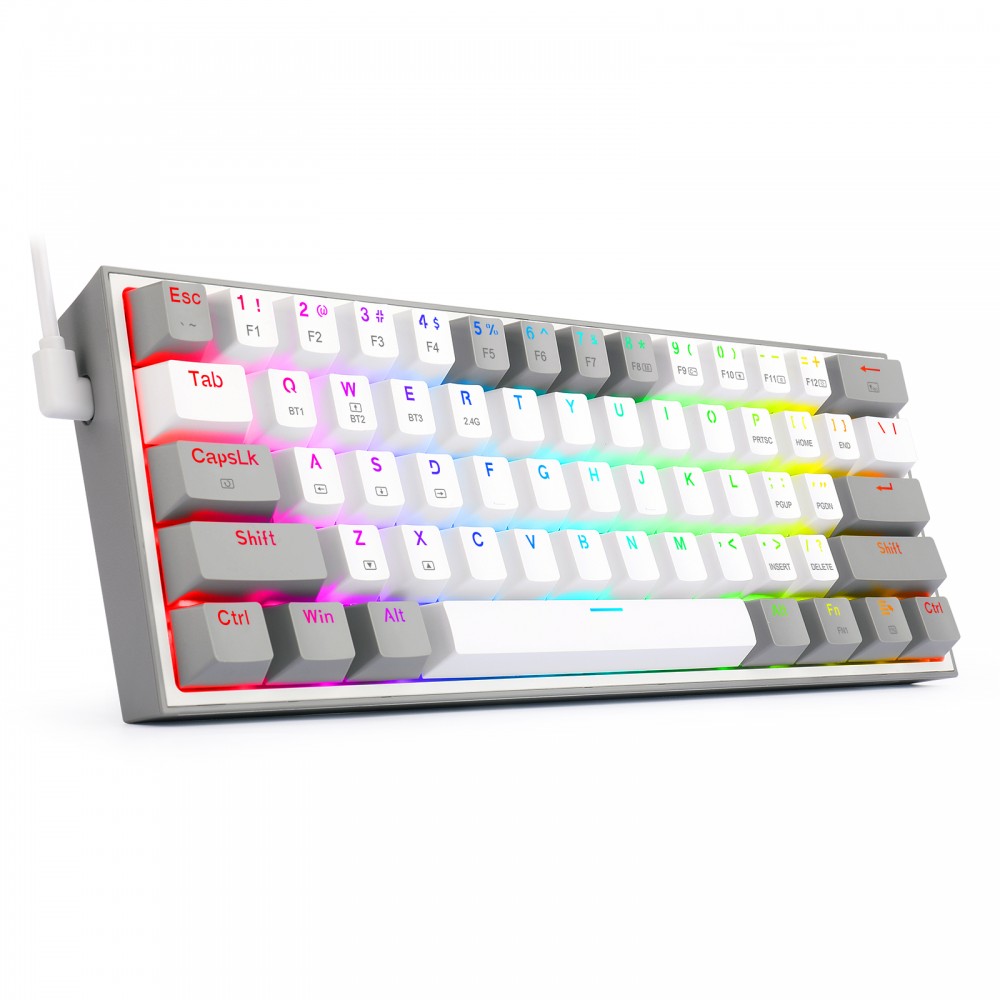 Gaming πληκτρολόγιο - Redragon K617 Fizz (White/Grey)