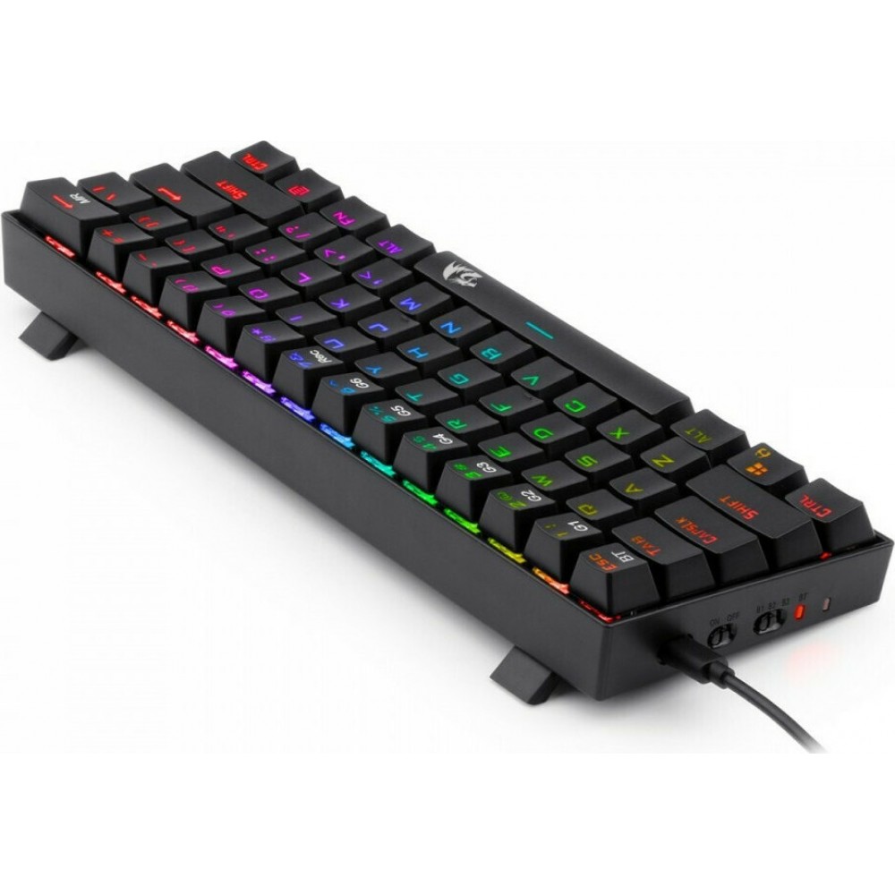 Gaming πληκτρολόγιο - Redragon K530 RGB Draconic Pro Black (Custom Brown)