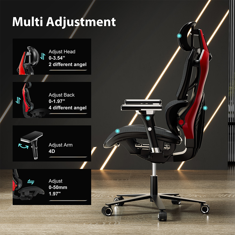 Gaming Καρέκλα - Eureka Ergonomic® ERK-GC05-R