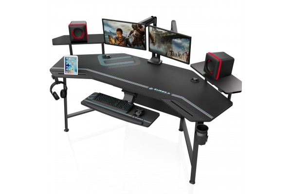 Eureka Ergonomics I1 Gaming Computer Desk with cable management ZX