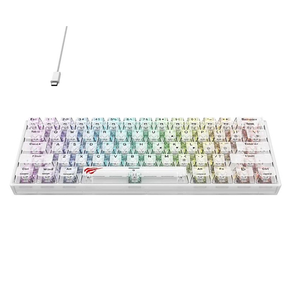 Gaming πληκτρολόγιο - Havit KB877L (Transparent White)